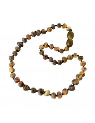 Green Baroque Raw Baltic Amber Teething Necklace
