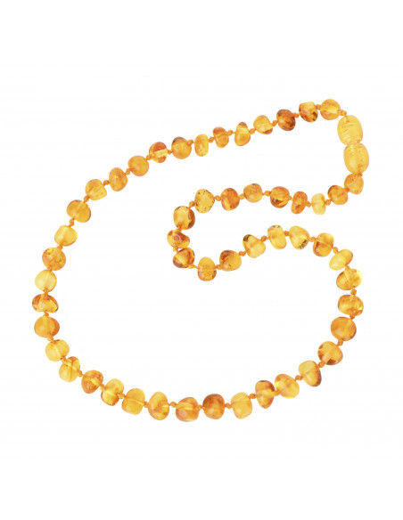 Honey Polished Baroque Baltic Amber Teething Necklace for Baby