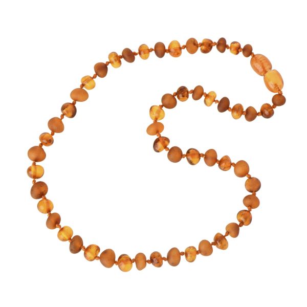 Cognac Raw & Cognac Polished Baroque Baltic Amber Teething Necklace