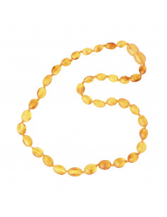 Honey Olive Polished Amber Teething Necklace for Baby