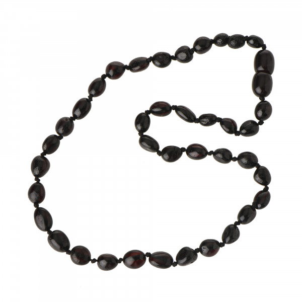 Cherry Olive Polished Amber Teething Necklace