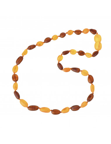 Lemon & Cognac Olive Raw Baltic Amber Teething Necklace for Baby