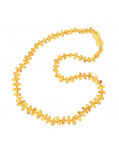 Lemon Half Baroque Polished Amber Beads Necklace for Baby