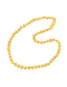 Lemon Half Baroque Raw Amber Beads Necklace for Baby