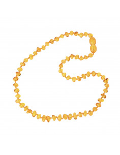 Honey Half Baroque Polished Baltic Amber Teething Necklace