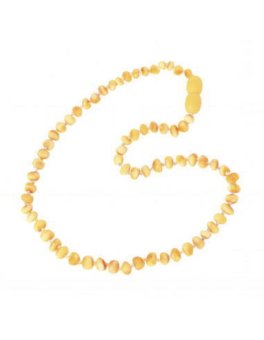 Milky Half Baroque Raw Amber Beads Necklace for Baby