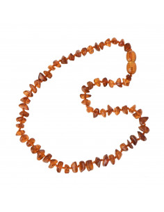 Cognac Chip Polished Amber Beads Necklace for Baby