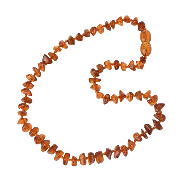Cognac Chip Polished Amber Beads Necklace for Baby