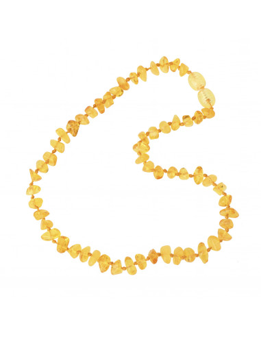 Lemon Chip Polished Amber Beads Necklace for Baby