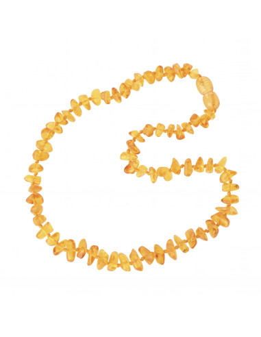 Honey Chip Polished Baltic Amber Teething Necklace