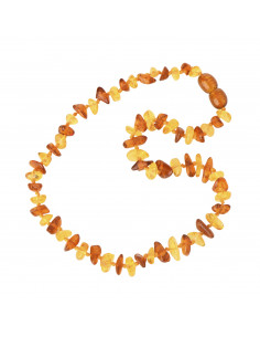 Lemon & Cognac Chip Polished Amber Teething Necklace