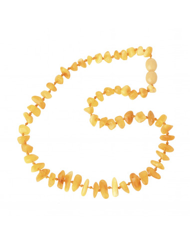 Milky Chip Polished Baltic Amber Teething Necklace