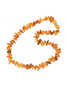 Honey & Cognac Chip Raw Baltic Amber Teething Necklace for Baby