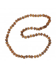 Cognac Tablet Raw Amber Beads Teething Necklace