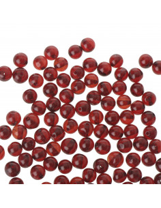 Loose Red Round Baltic Amber Beads