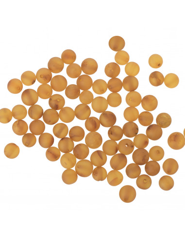 Loose Honey Round Raw Amber Beads