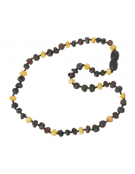 Lemon & 3 Cherry Baroque Raw Baltic Amber Teething Necklace for Baby