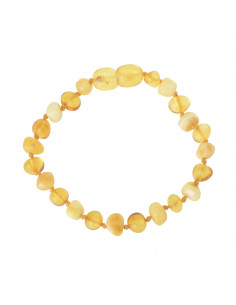 Milky & Lemon Polished Baroque Baltic Amber Teething Bracelet-Anklet for Baby