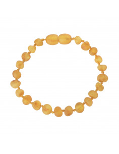Honey Raw Baroque Baltic Amber Teething Bracelet-Anklet for Baby