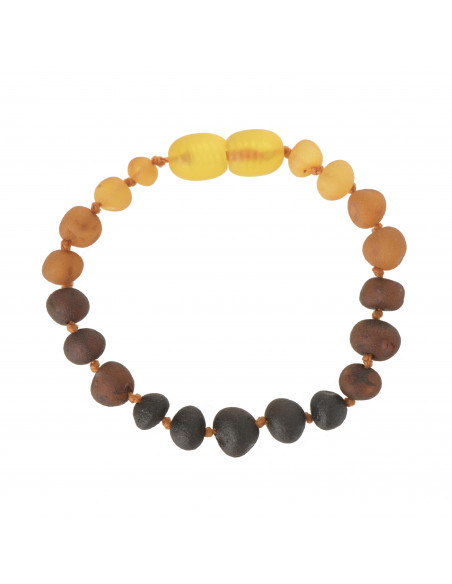 Raw Rainbow Baroque Baltic Amber Teething Bracelet-Anklet for Baby