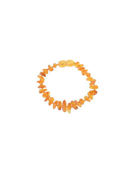 Honey Chip Style Polished Baltic Amber Teething Bracelet-Anklet for Baby