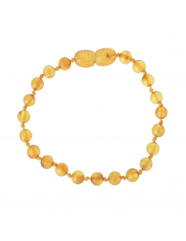 Honey Round Teething Amber Beads Bracelet-Anklet for Baby