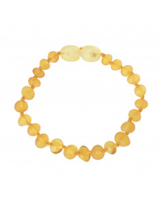 Lemon Raw / Polished Baroque Baltic Amber Teething Bracelet-Anklet for Baby