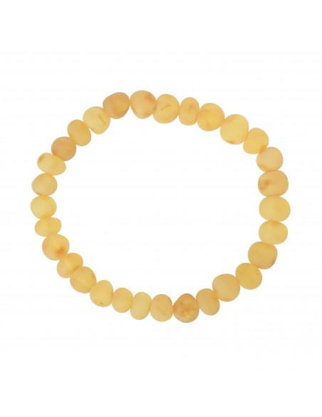 Honey Baroque Raw Baltic Amber Beads Bracelet for Adult