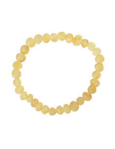 Lemon Baroque Raw Baltic Amber Beads Bracelet for Adult