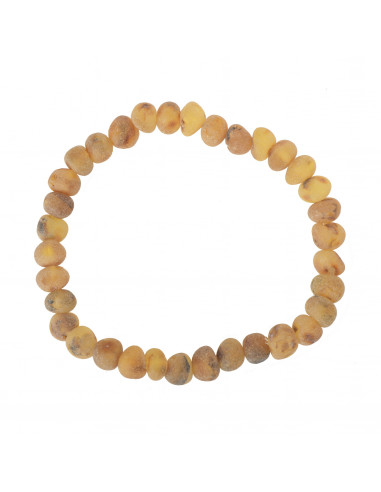 Green Baroque Raw Baltic Amber Beads Bracelet for Adult