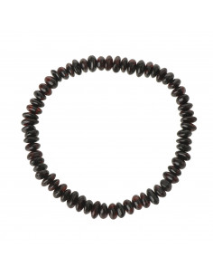 Cherry Half-Baroque Polished Baltic Amber Beads Bracelet for Adult