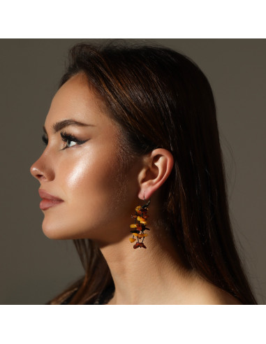 Rainbow Baltic Amber Drop Earrings