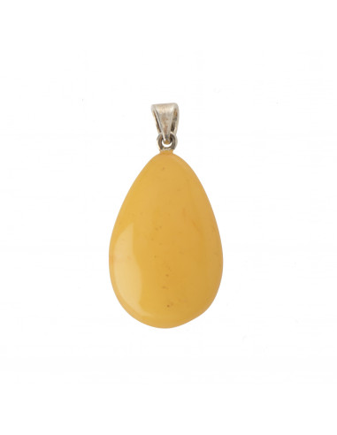 Milky Amber Pendant with 925 Sterling Silver