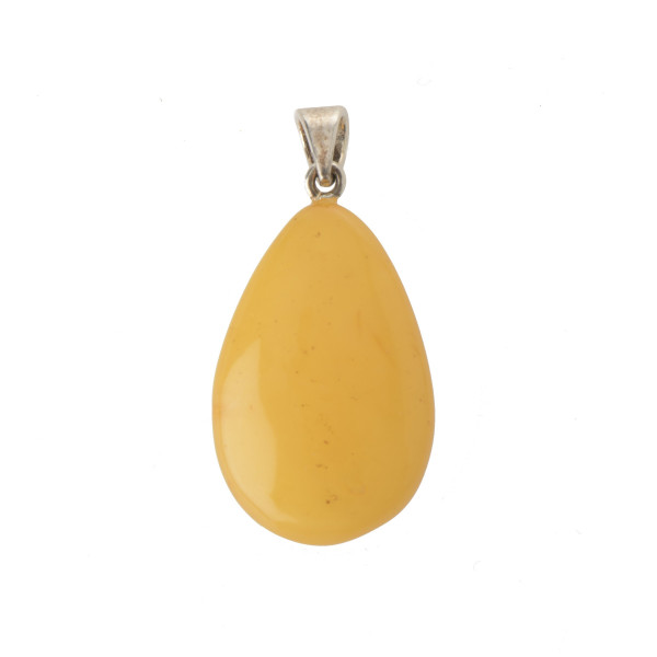 Milky Amber Pendant with 925 Sterling Silver