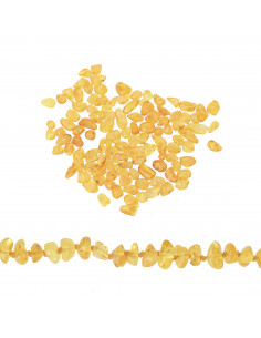 Loose Lemon Chip Polished Amber Beads