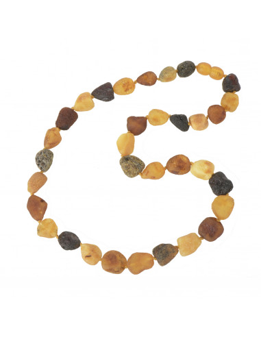 Multi Color Raw Amber Necklace for Adult