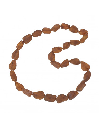 Cognac Raw Baltic Amber Big Necklace for Adult