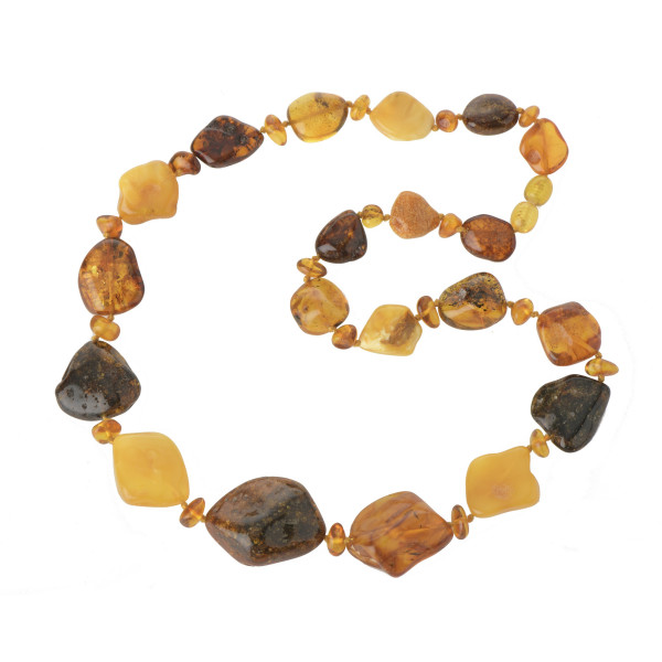 Multi Color Polished Amber Necklace for Adult