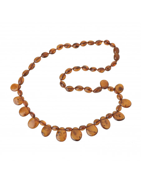 Cognac Polished Amber Necklace for Adult
