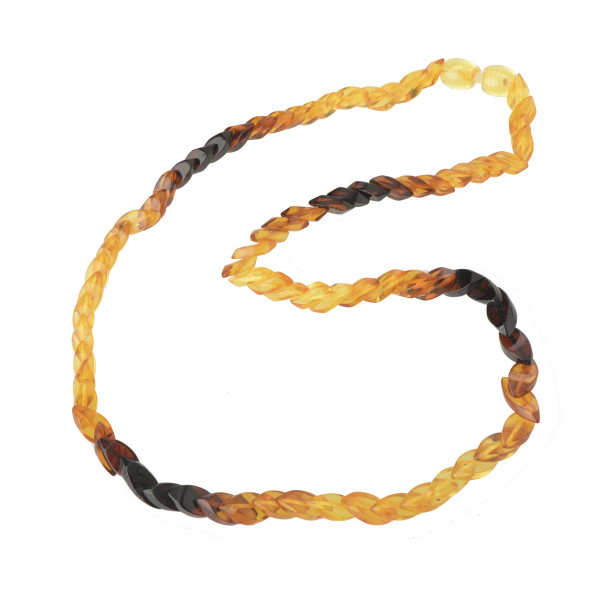 Rainbow Snake Shape Polished Amber Necklace for Adult