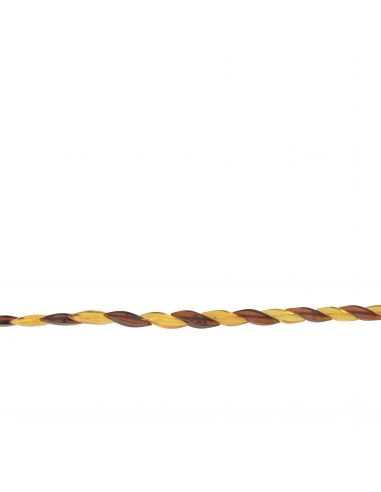 Cherry & Lemon Polished Snake Shape Amber Necklace for Adult