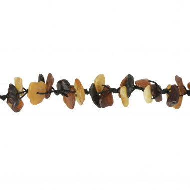 Multi Color Chip Polished Amber Bracelet for Adult