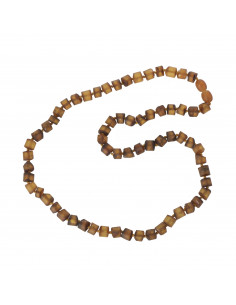 Cognac Raw Baltic Amber Necklace for Men