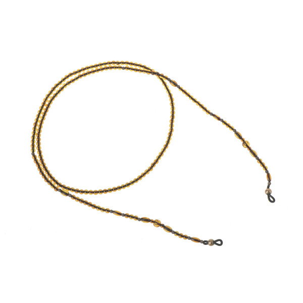 Eyeglass / Sunglass Chain for Glasses from Round Faceted & Olive Green Amber Beads