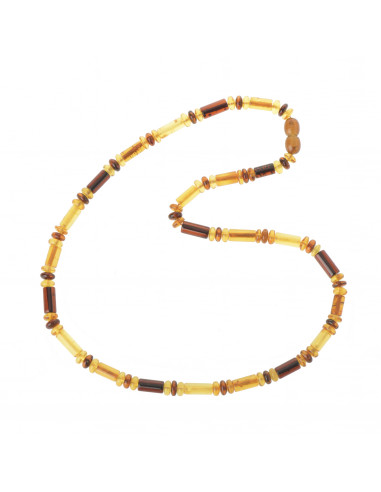 Multi Color Polished  Amber Necklace for Men