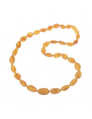 Honey Olive Raw Natural Baltic Amber Necklace for Adult