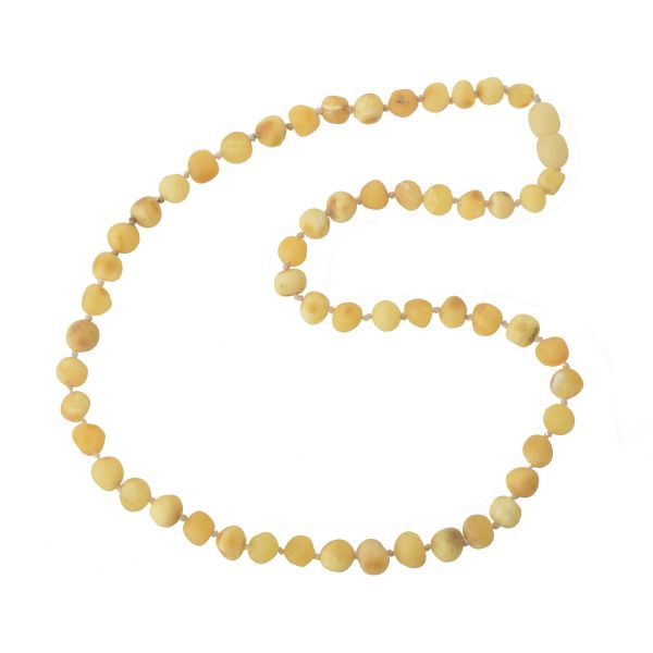 Milky Baroque Raw Baltic Amber Necklace for Adult