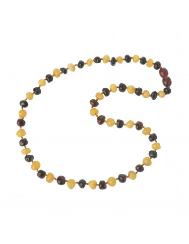 Milky & Cherry Baroque Polished Baltic Amber Necklace for Adult