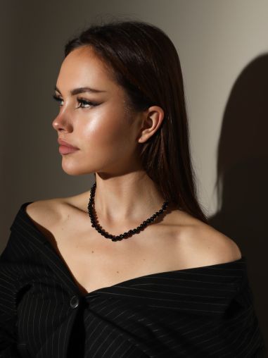 Cherry Baroque Raw Baltic Amber Necklace for Adult