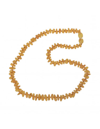 Honey Half-Baroque Raw Baltic Amber Beads Necklace for Adult